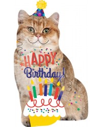 Happy Birthday Cat Shape